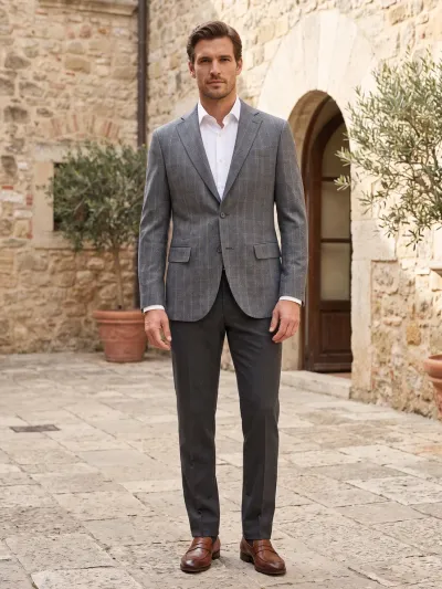 Grey Check Blazer