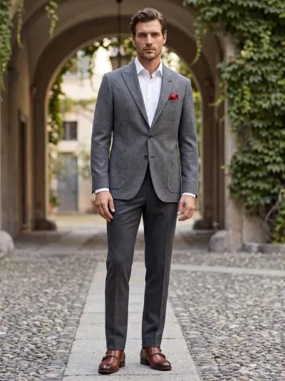 Grey Textured Blazer