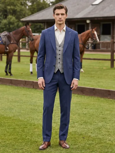 Blue Three-Piece Suit