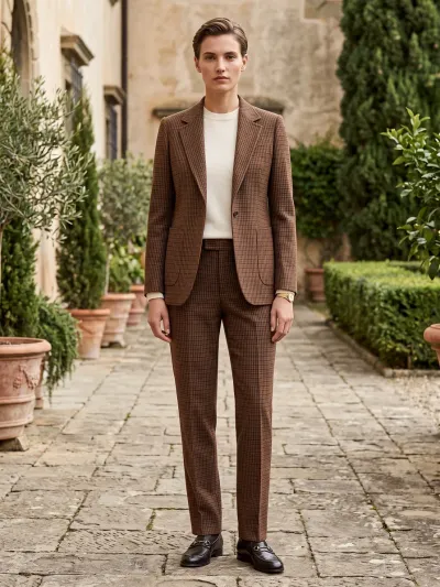 Brown Check Suit